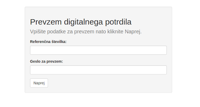 obrazec za prenos potrdila